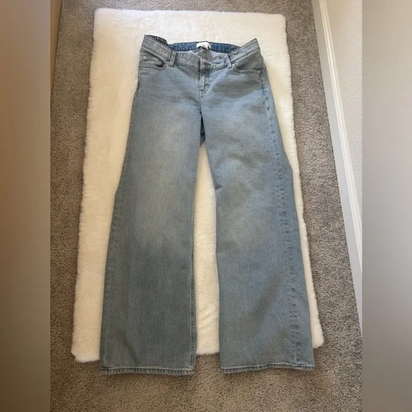 H&M Light Blue Wide Leg Jeans Maternity jeans - Picture 4 of 14